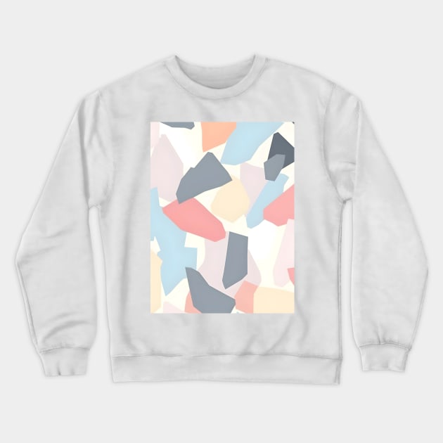background image, symmetrical pattern, pastel colors Crewneck Sweatshirt by ToonStickerShop